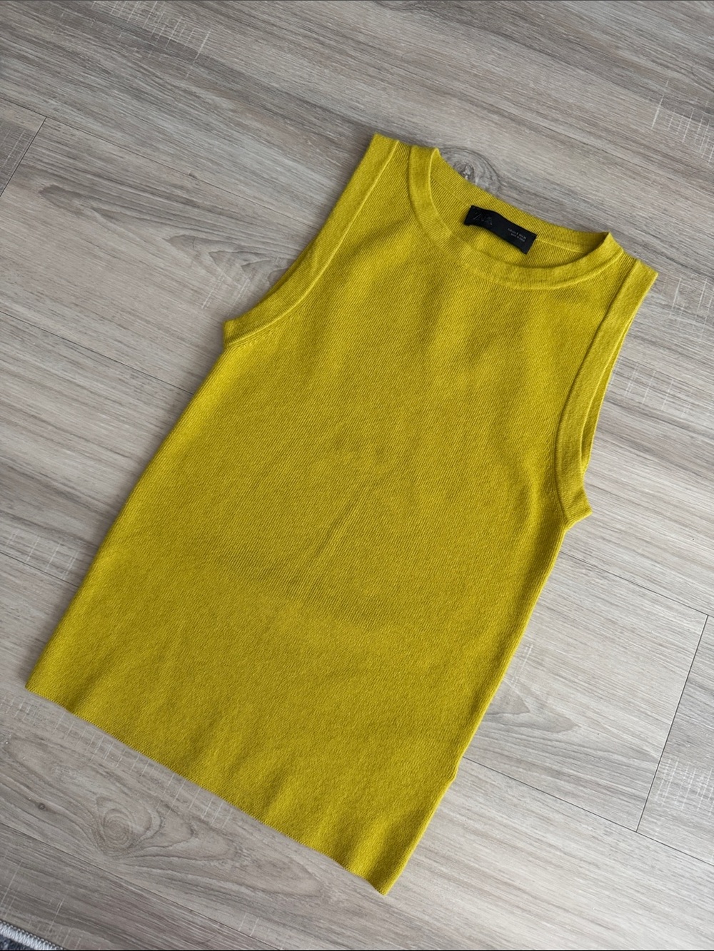 NWOT Zara Sleeveless Knit Tank - Mustard, S